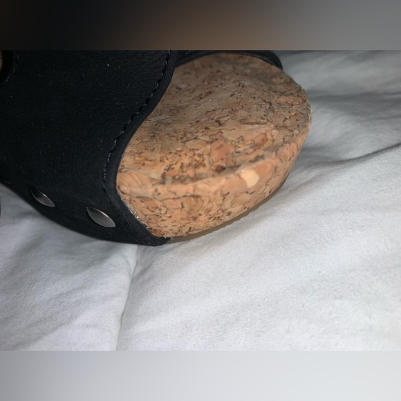 LUCKY BRAND CORK BLACK Wedges heels women’s size 8.5 - Picture 15 of 15